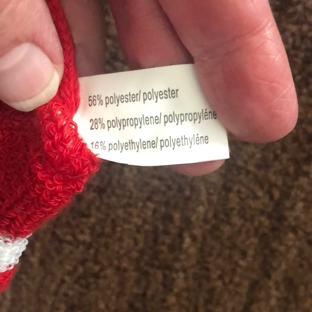 🌵3/$15 Red White stripped water shower bath scrubbing glove (see description)